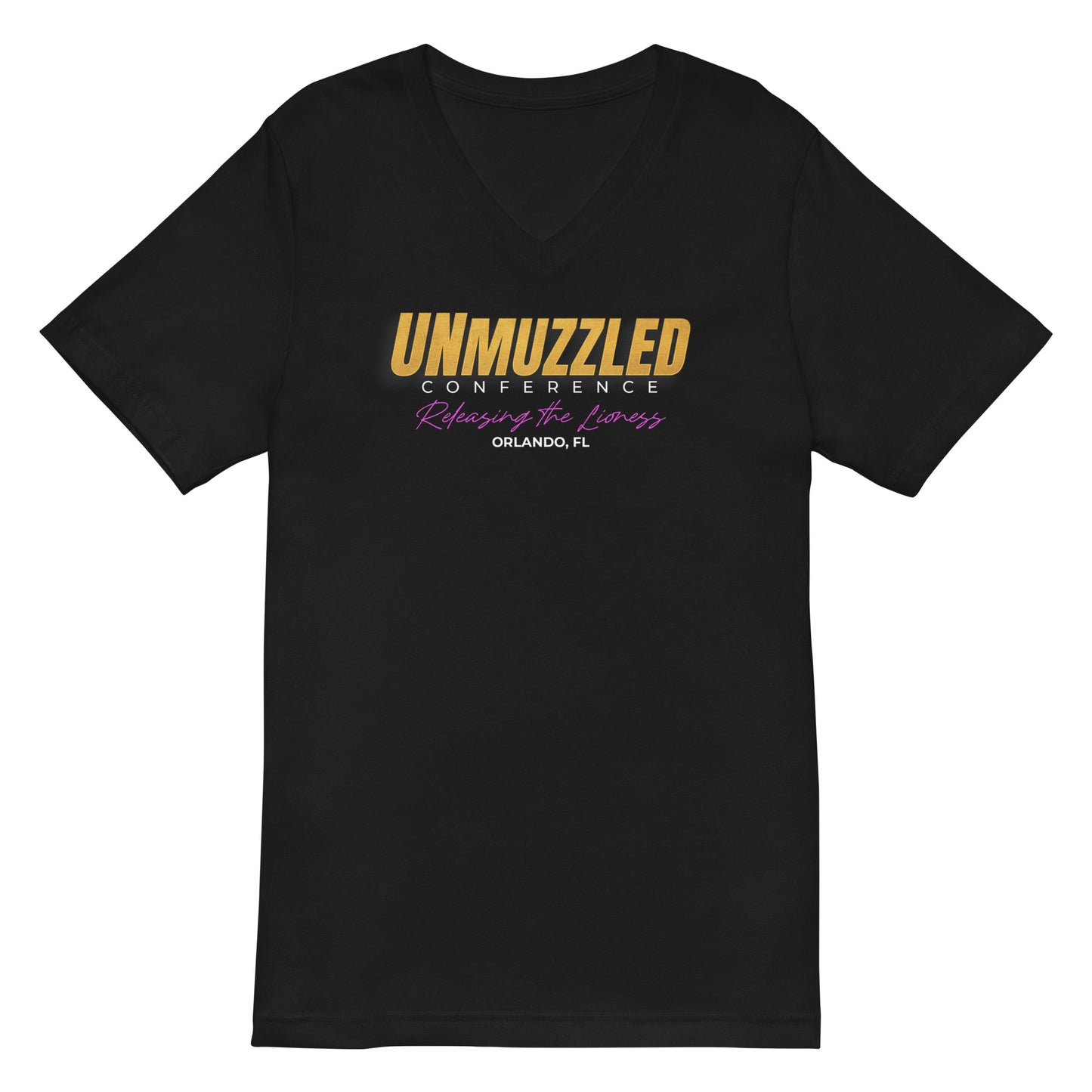 UNMUZZLED Unisex Short Sleeve V-Neck T-Shirt